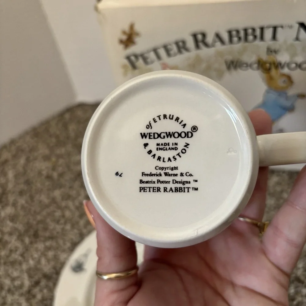 Vintage Wedgwood Peter Rabbit Nursery Set in Box – Beatrix Potter Plate Bowl Mug